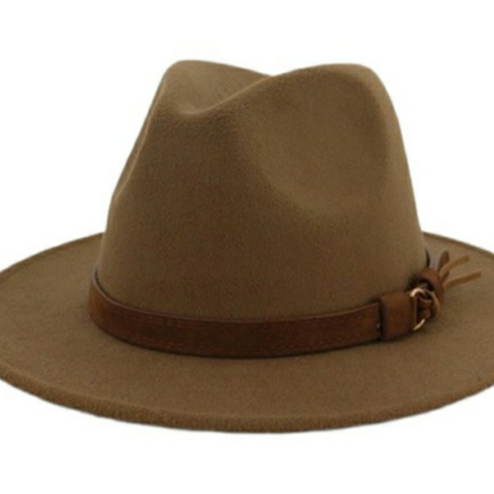 Camel Felt Panama Hat - Fedora Nwot - Picture 5 of 5